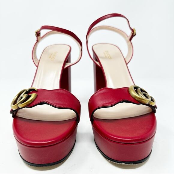Gucci Marmont GG Platform Sandals Size EU 39.5 - Picture 5 of 16